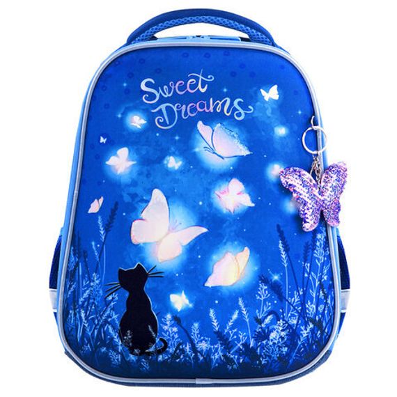 Çanta \ Bag \ Ранец BRAUBERG, 2 отделения, с брелком, СВЕТЯЩИЙСЯ, 38х29х16 см, 270593