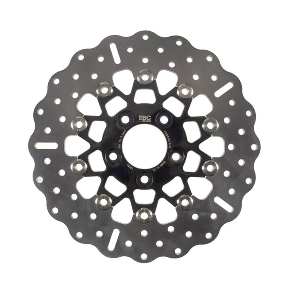EBC BLACK CONTOUR FLOATING ROTOR Rear. 11.5" OD, 56.3mm ID, 3/8"