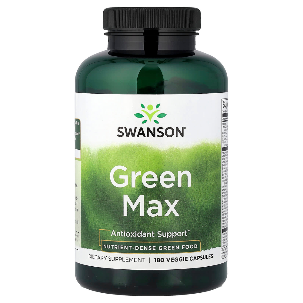 Swanson Vitamins, Green Max`` 180 растительных капсул