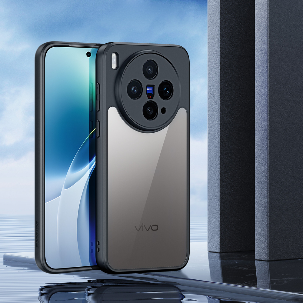 Чехол прозрачный с черными рамками для Vivo X300s, серия Aimo Series от Dux Ducis