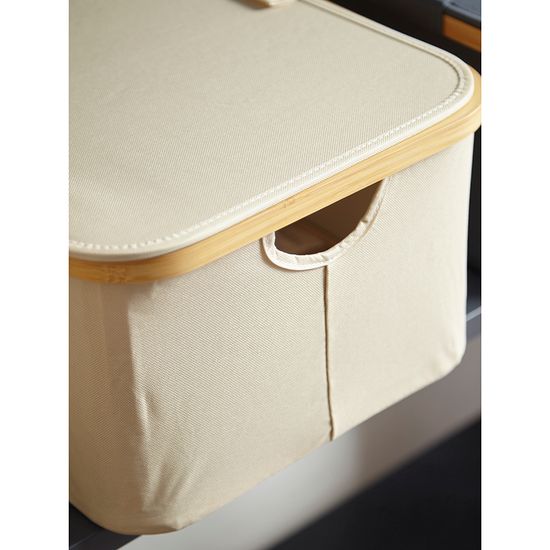 Корзина для белья neat low, 40x33x20 см, молочная