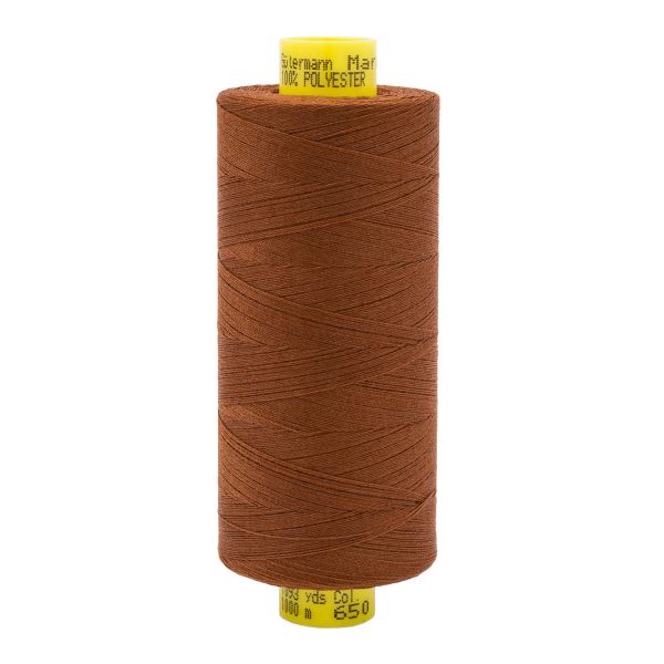 Нитка Gutermann Mara 150 (1000 метров), 1 кат., особо тонкая | 650 золотисто-каштановый