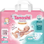 Tanoshi Подгузники для новорожденных, размер NB до 5 кг, 34 шт