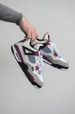 Кроссовки  JORDAN 4 RETRO (бел.-крас.)
