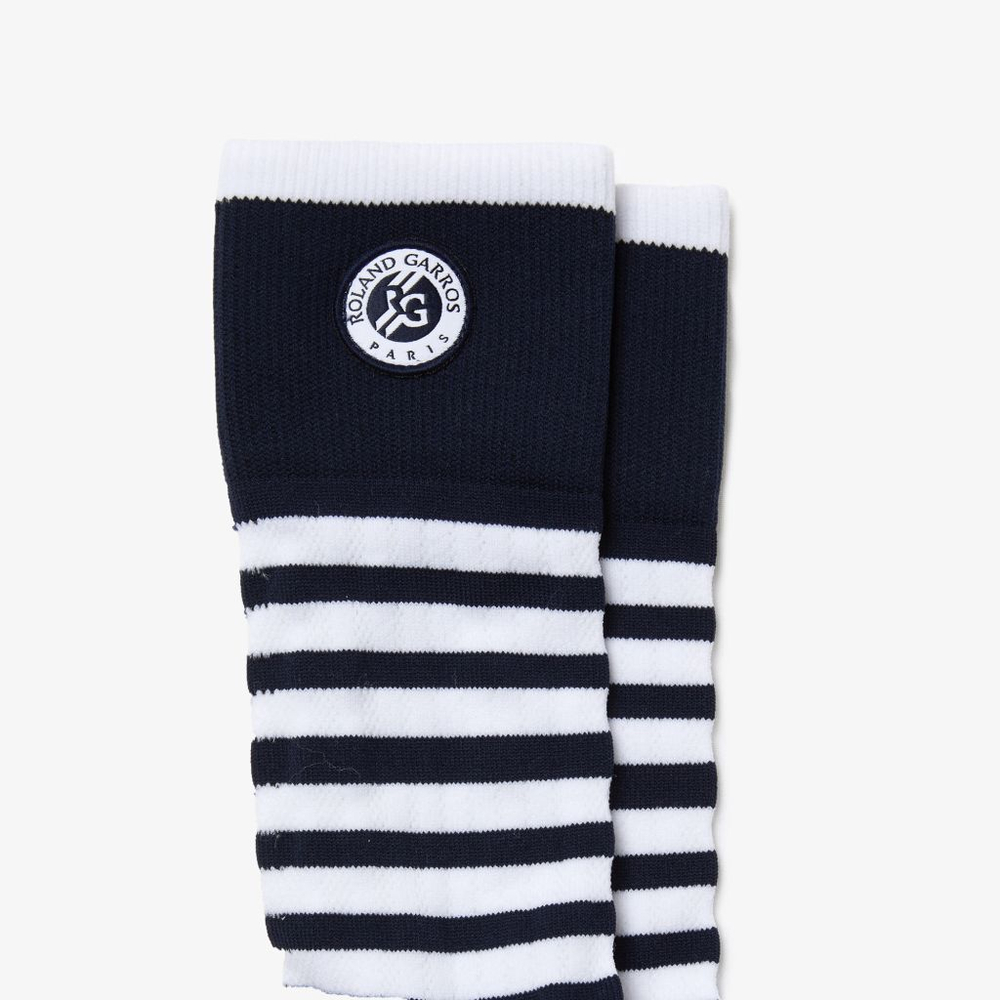Теннисные носки Lacoste Men's SPORT Roland Garros Edition Striped Socks 1P - небесный
