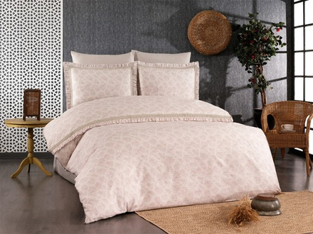 Gelin Home КПБ 6 пр. GUZGULU бежевый цвет пододеяльник 200*220, простынь 240*260, наволочки 50*70 2шт, декоративные наволочки 50*70 2шт GLNN602