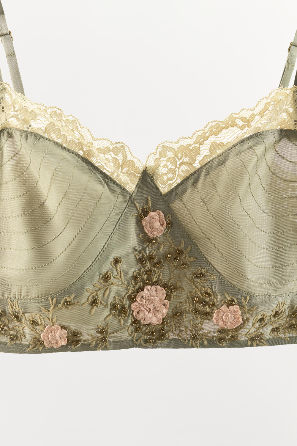 БЮСТГАЛЬТЕР С ОБЪЕМНОЙ ЦВЕТОЧНОЙ ВЫШИВКОЙ — ZARA