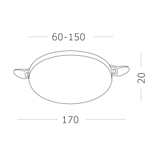 Светильник встраиваемый LED 22W 4000K