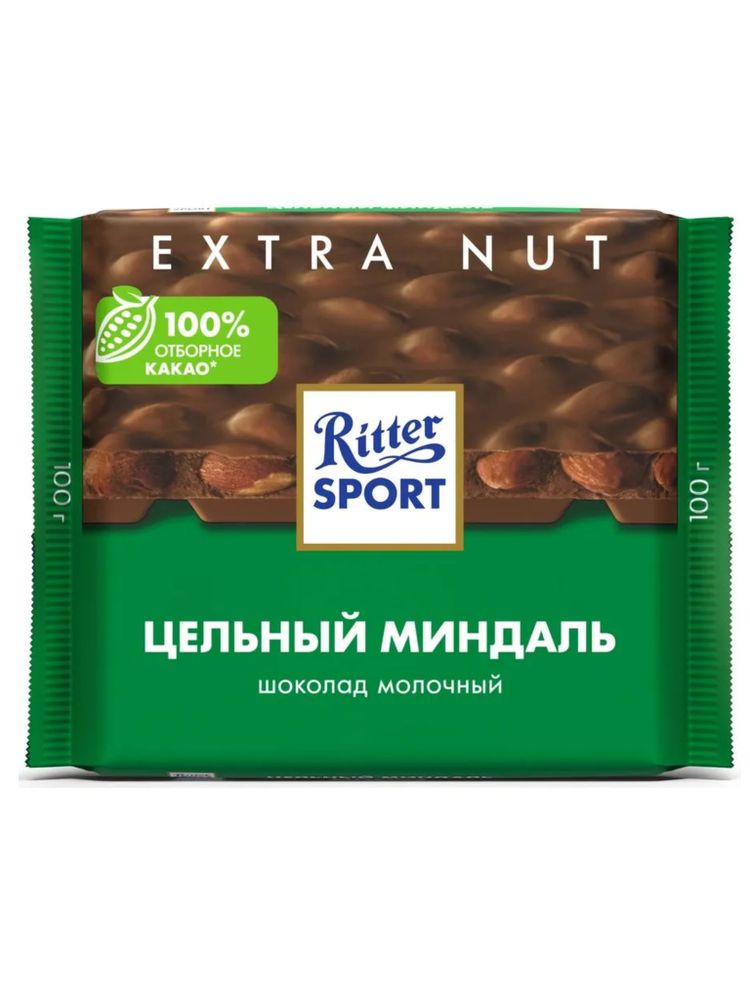 Шоколад молочный Ritter Sport Цельный миндаль 100 г x 2 шт