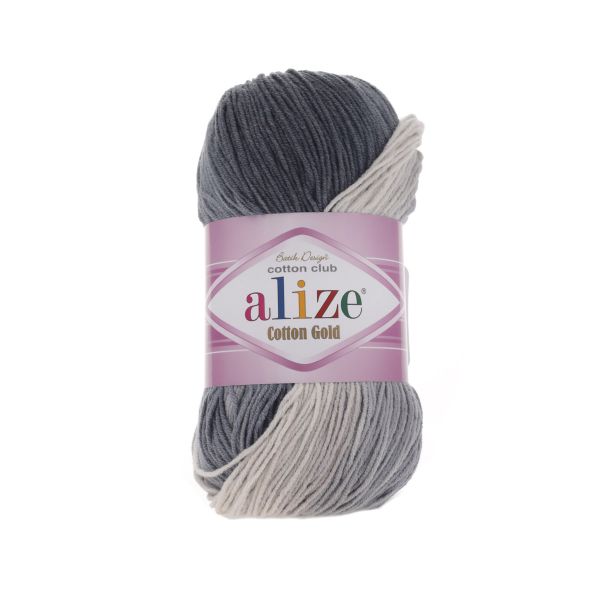Пряжа Alize (Ализе) Cotton Gold Batik / уп.5 мот. по 100г, 330м, 2905 секционный