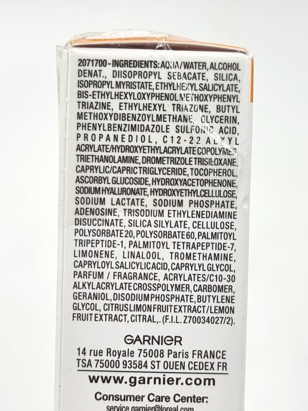 Крем-флюид Garnier Ambre Solaire  SPF 50+, защита от пигментации с витаминами С и Е, 40 мл (Франция)
