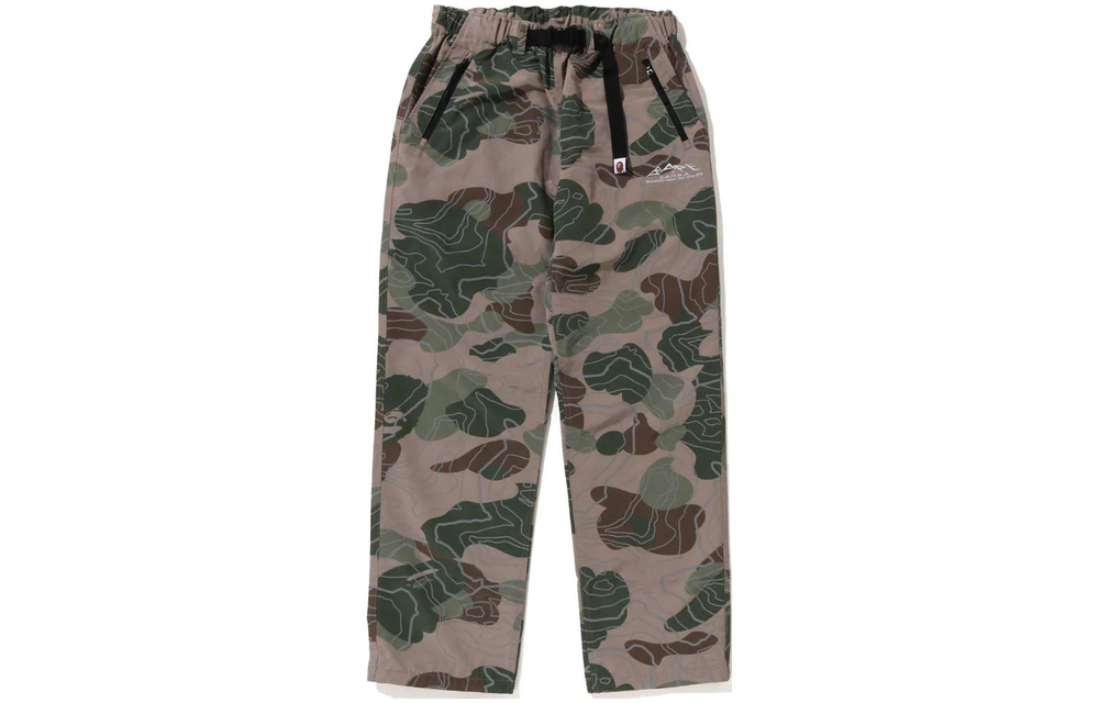 A Bathing Ape Layered Line Camo Track Брюки коричневый