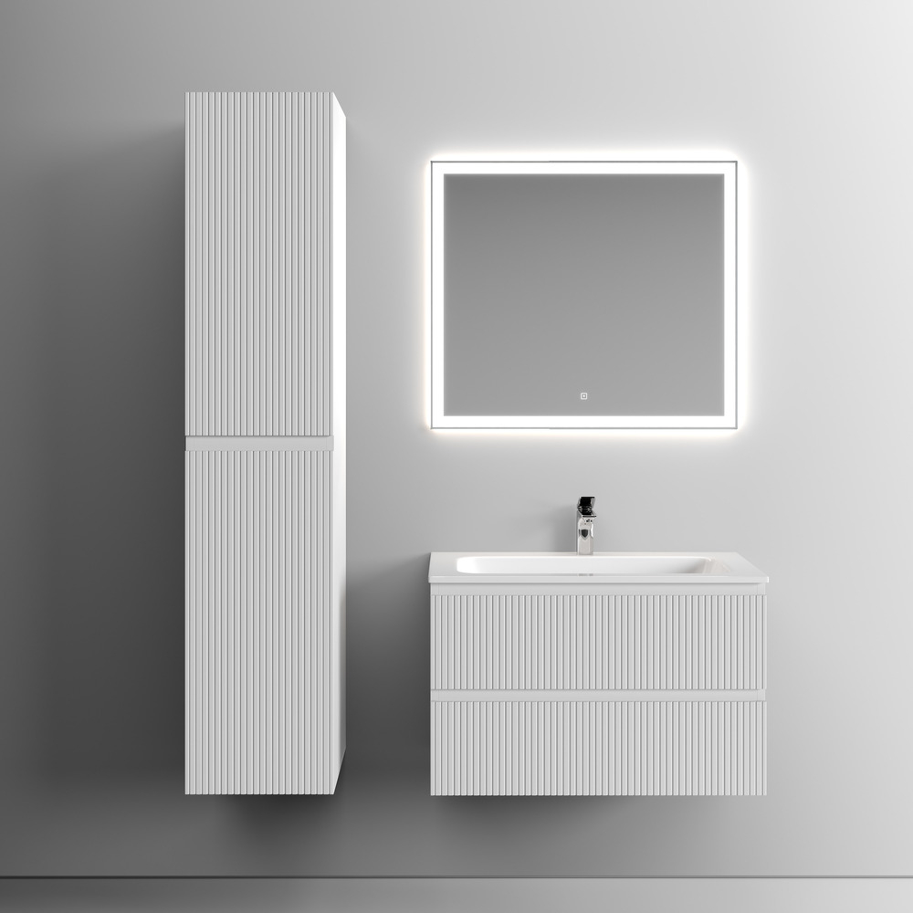 Тумба подвесная Sancos Snob T, Bianco 790х445х500, под столешницу без отверстия под смеситель, цвет Kreman, арт. SNT80W