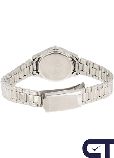 Casio LTP-1275D-7B — женские классические часы с белым циферблатом