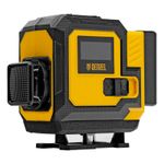 Лазерный уровень мультипризменный Denzel DLV-360-3C, 30 м, зеленый луч, Li-Ion 2,4 Aч, кейс