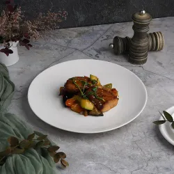 Тарелка d 25,5 см h2,7 см без борта белая фарфор P.L. Proff Cuisine [6]