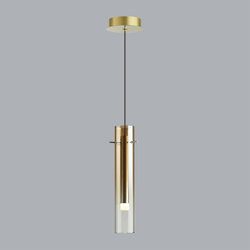 5062/5LB PENDANT ODL24 383 золотой/янтарный/металл/стекло Подвес LED 5W 3000K SHINY