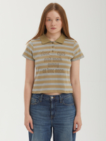 Женская Футболка Wm Lettering Stripe Collar
