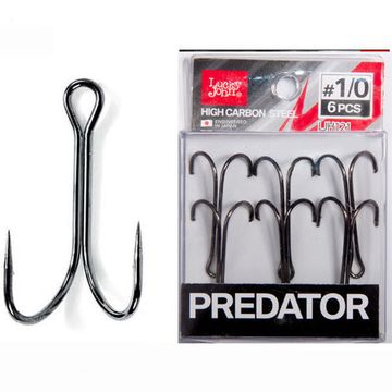 Крючки-двойники Lucky John PREDATOR LJH121  №4, 8 шт.