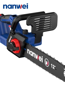 Аккумуляторная цепная пила NANWEI NW-ES8122, 20 В, бесщёточный двигатель, 2×6 А·ч