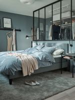 Комплект постельного белья IKEA KOPPARBLAD (КОППАРБЛАД), Односпальный, Темно-серый, 150x200, 50x80 см