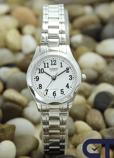 Casio LTP-1275D-7B — женские классические часы с белым циферблатом