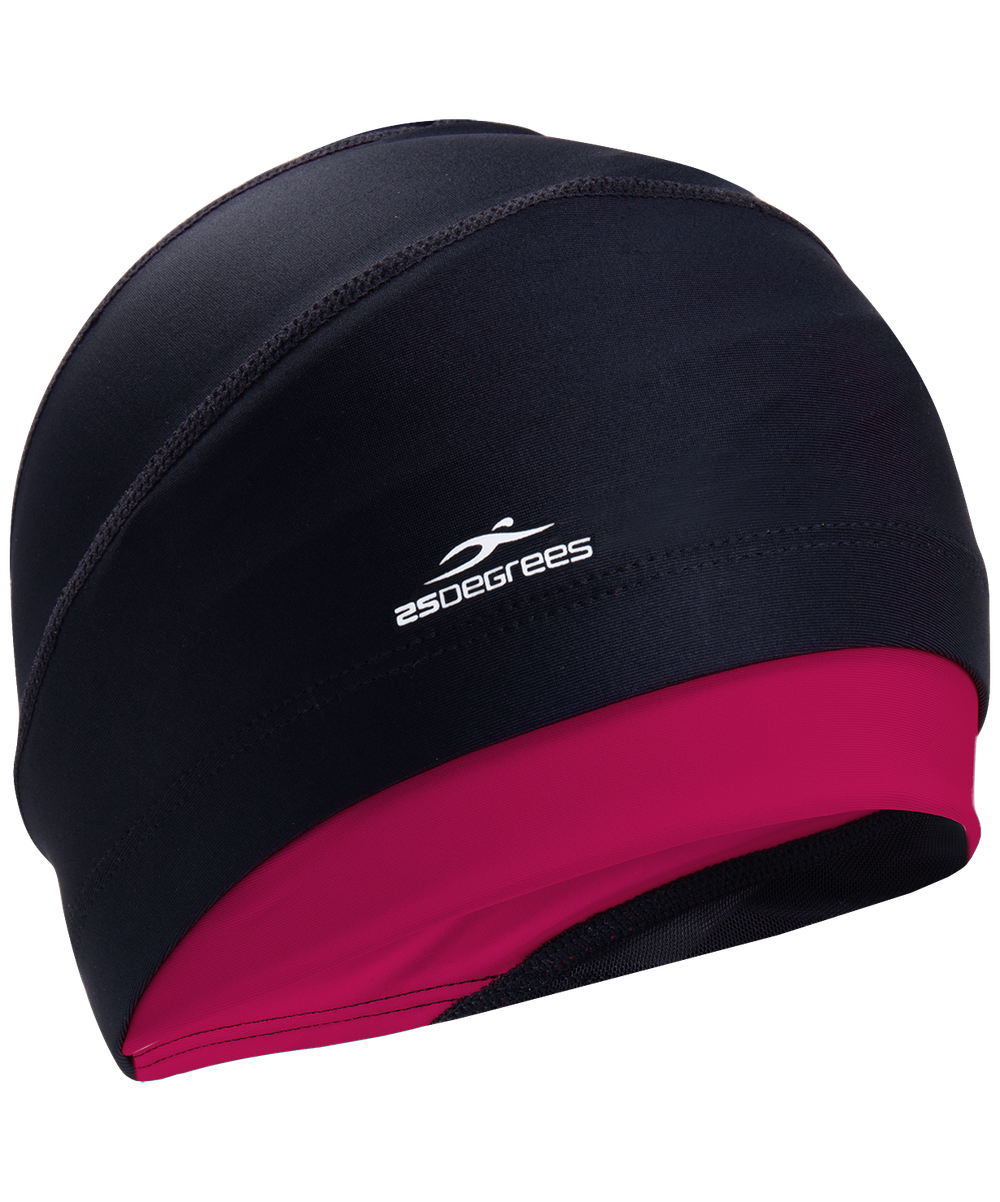 Шапочка для плавания Duplo Black/Raspberry, полиамид, для длинных волос