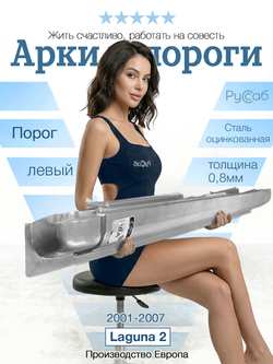 Порог левый Renault Laguna 2001-2007 (Potrykus)