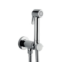 Bossini Paloma Brass Mixer Set гигиенический комплект: смеситель прогрессивный, душ, шланг 1250 мм, держатель с шланговым подключением, цвет хром