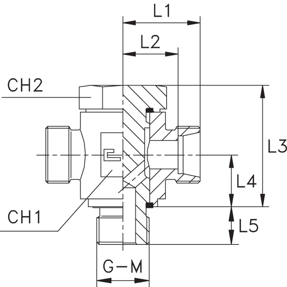 Соединение JTE DS14 BSP 1/2 (корпус)