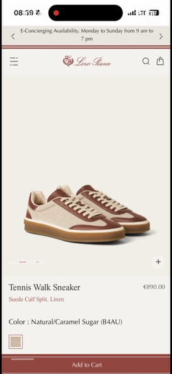 Кеды Loro Piana Tennis Walk