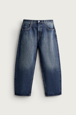ДЖИНСЫ TAPERED WIDE FIT В ПОЛОСКУ — ZARA