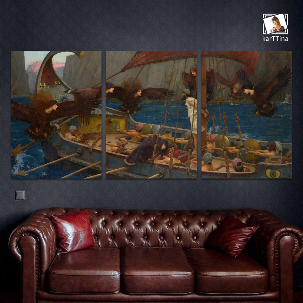 Картина karTTina "Сотворение Адама", 150 см х 70 см
