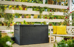 Пластиковый сундук Keter Java Rattan 850 л graphite