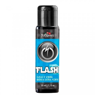 Стимулирующий гель Flash Menta Extra Forte Hot Flowers c ароматом мяты и эффектом вибрации, 35 мл