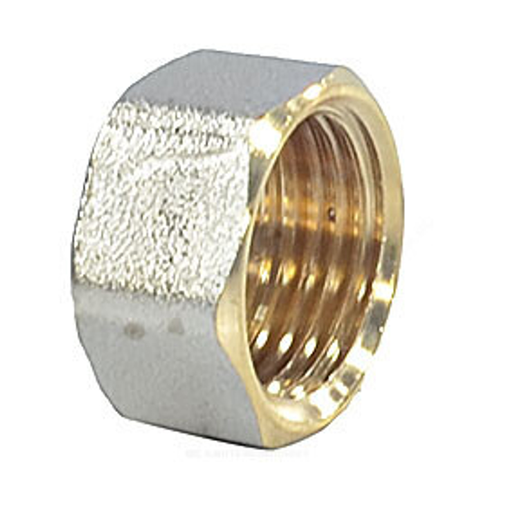 Заглушка латунь никель Ду 15 (1/2") ВР 9016 ГОСТ 32585-2013 Aquasfera 9016-01