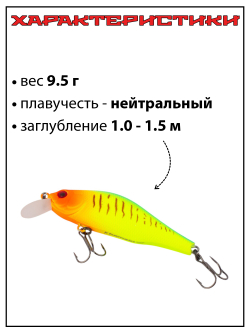 Воблер Шэд Khamsin 70 SP SR 70 мм 9,5 г цвет 011