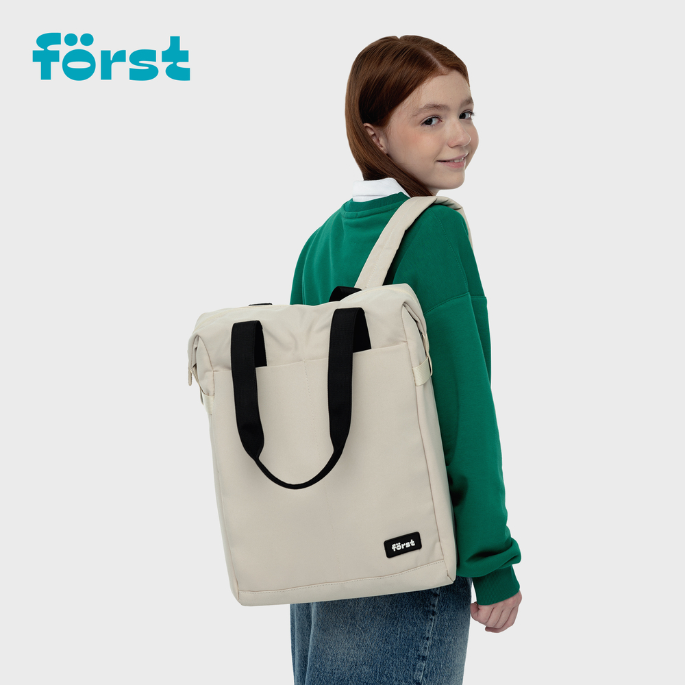 Först Рюкзак Först F-Casual "Beige Cream" 42*28,5*12,5см, 1 отделение, 1 карман, уплотненная спинка