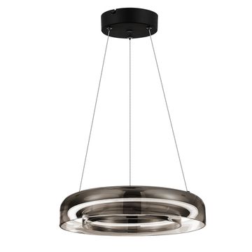 Светильник подвесной LED 18W 3000K SL6019.323.01 чёрный/дымчатый Foray ST-Luce