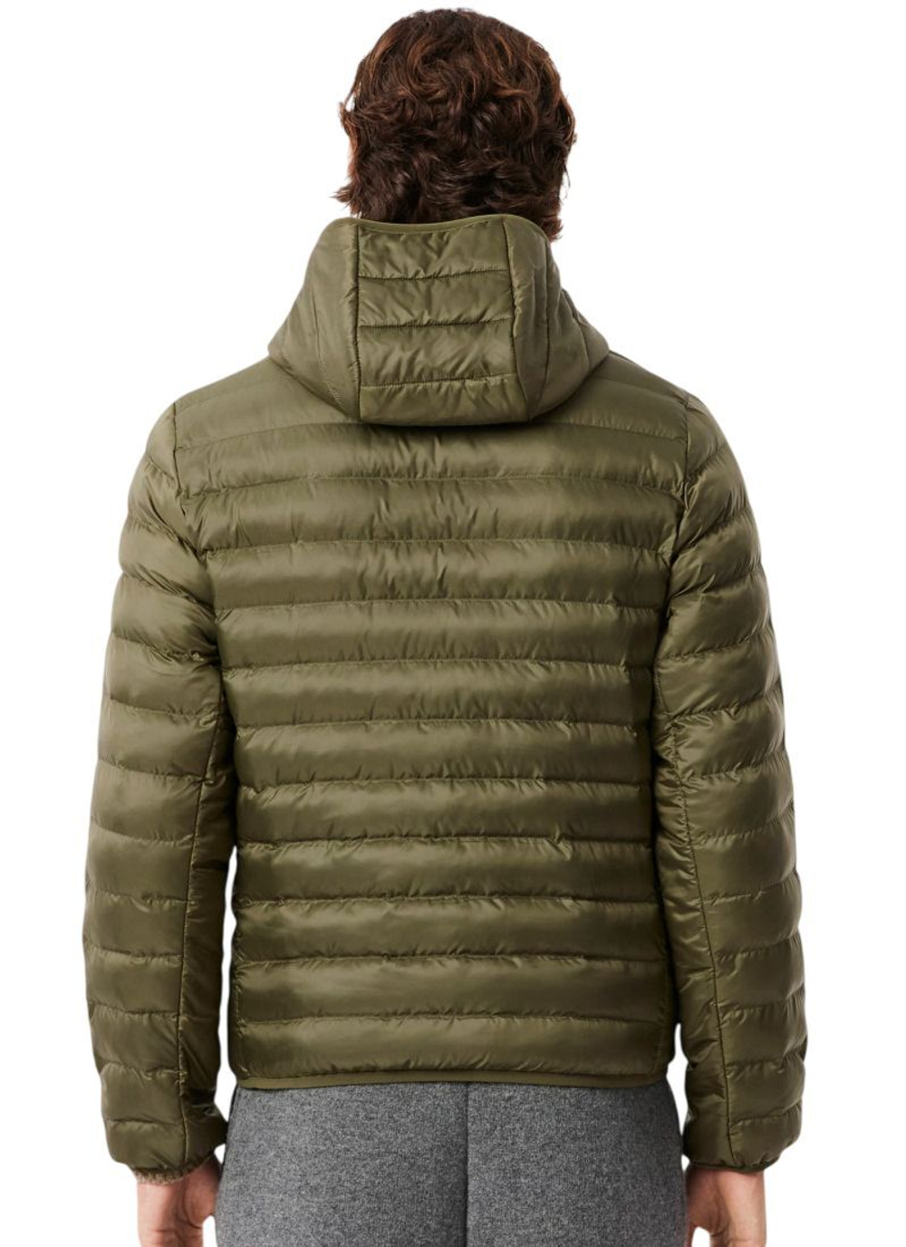 Мужская теннисная куртка Lacoste Water-Repellent Quilted Puffed - khaki green