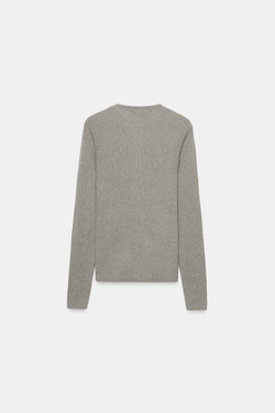 ZARA СВИТЕР ИЗ ШЕРСТИ С ПУГОВИЦАМИ, СЕРЫЙ МЕЛАНЖ