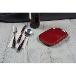 Блюдо овальное 20*13 см h1,9 см для закусок Evolution Dark Red P.L. Proff Cuisine [1]