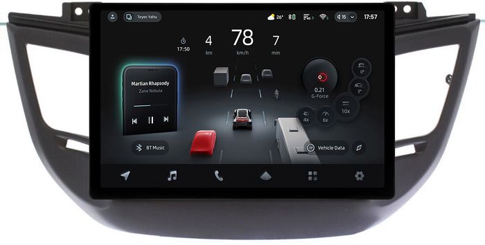 Магнитола для Hyundai Tucson 3 2015-2018 (без штатной КЗВ, рамка черная) - Teyes CC4-PRO монитор 13" 2K QLED на Android 13, Быстрейшая, Snapdragon 778G, ИИ, CarPlay, DSP, 4G SIM-слот