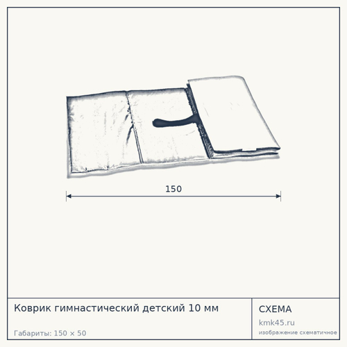 Коврик гимнастический детский 10 мм — от 820 ₽
