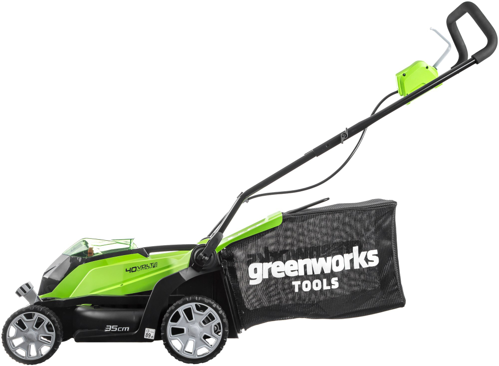 Газонокосилка аккум. GREENWORKS G40LM35 40В,35см,20–70 мм,до 400 м² от 4 Ач,без АКБ и ЗУ (2501907)