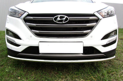 Защита переднего бампера (нержавейка) Hyundai Tucson 4WD (2015-2018) d42
