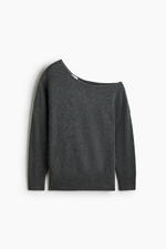 Тонкий свитер на одно плечо с шерстью - H&M