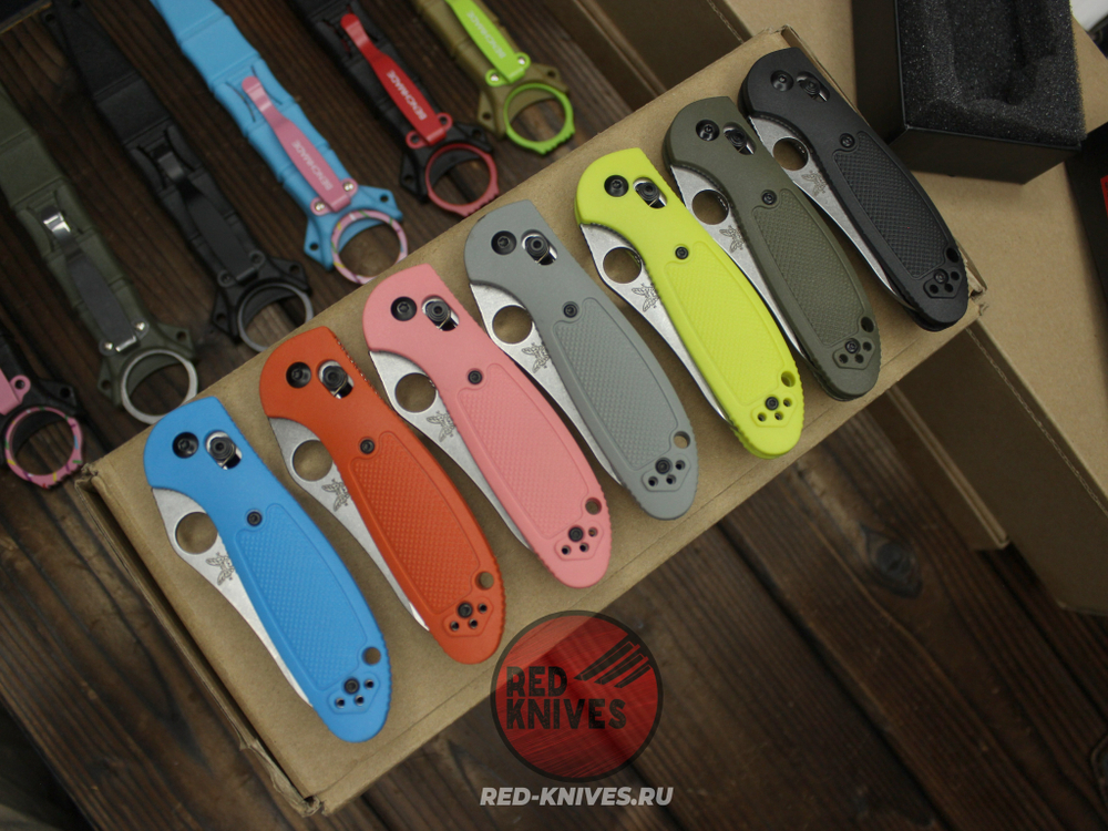 Нож Benchmade 555 Griptilian Mini - зеленый нейлон, клинок стоунвош