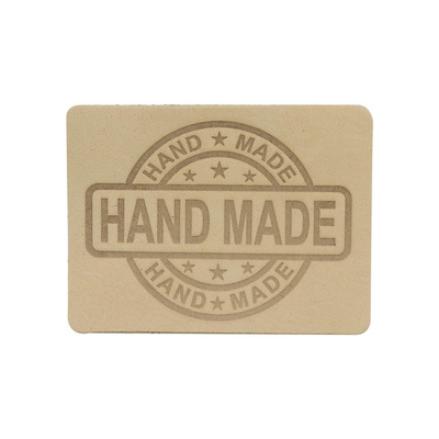 Аппликация термоклеевая кожа "Hand Made" 7х5.25 см, 41 бежевый
