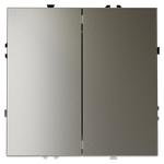 Выключатель встраиваемый двухклавишный 10А, (шелк) Voltum S70 VLS020104